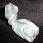 organisk form. Skulptur udskåret i Fedtsten